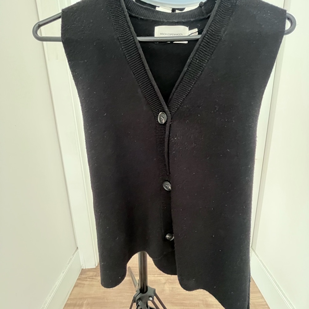 Black Button-Up Vest